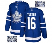 Adidas Toronto Maple Leafs #16 Darcy Tucker Authentic Royal Blue Fashion Gold NHL Jersey