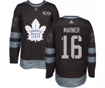 Adidas Toronto Maple Leafs #16 Mitchell Marner Authentic Black 1917-2017 100th Anniversary NHL Jersey