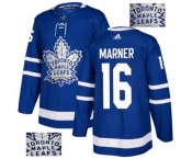Adidas Toronto Maple Leafs #16 Mitchell Marner Authentic Royal Blue Fashion Gold NHL Jersey