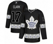 Adidas Toronto Maple Leafs #17 Wendel Clark Authentic Black Team Logo Fashion NHL Jersey