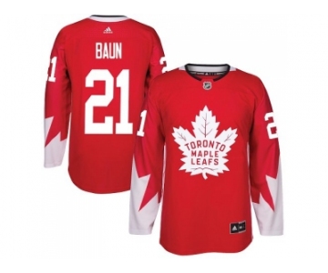 Adidas Toronto Maple Leafs #21 Bobby Baun Red Team Canada Authentic Stitched NHL Jersey