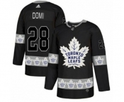 Adidas Toronto Maple Leafs #28 Tie Domi Authentic Black Team Logo Fashion NHL Jersey