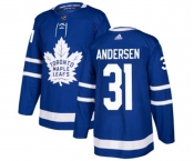 Adidas Toronto Maple Leafs #31 Frederik Andersen Premier Royal Blue Home NHL Jersey