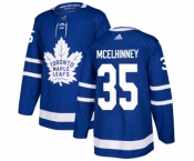 Adidas Toronto Maple Leafs #35 Curtis McElhinney Premier Royal Blue Home NHL Jersey
