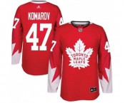 Adidas Toronto Maple Leafs #47 Leo Komarov Authentic Red Alternate NHL Jersey