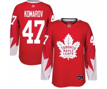 Adidas Toronto Maple Leafs #47 Leo Komarov Authentic Red Alternate NHL Jersey
