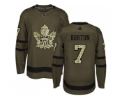 Adidas Toronto Maple Leafs #7 Tim Horton Green Salute to Service Stitched NHL Jersey