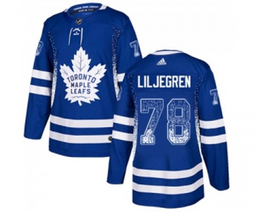 Adidas Toronto Maple Leafs #78 Timothy Liljegren Authentic Blue Drift Fashion NHL Jersey