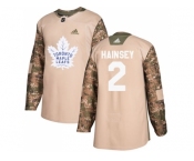 Men Adidas Toronto Maple Leafs #2 Ron Hainsey Camo Authentic 2017 Veterans Day Stitched NHL Jersey