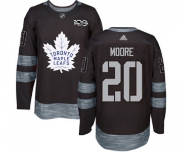 Men Adidas Toronto Maple Leafs #20 Dominic Moore Authentic Black 1917-2017 100th Anniversary NHL Jersey