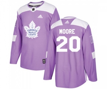 Men Adidas Toronto Maple Leafs #20 Dominic Moore Authentic Purple Fights Cancer Practice NHL Jersey