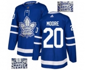Men Adidas Toronto Maple Leafs #20 Dominic Moore Authentic Royal Blue Fashion Gold NHL Jersey