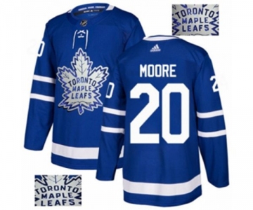 Men Adidas Toronto Maple Leafs #20 Dominic Moore Authentic Royal Blue Fashion Gold NHL Jersey