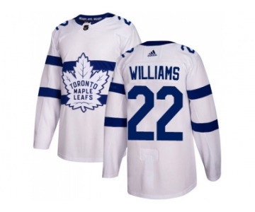 Men Adidas Toronto Maple Leafs #22 Tiger Williams White Authentic 2018 Stadium Series Stitched NHL Jersey