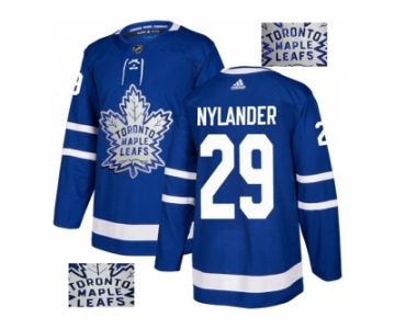 Men Adidas Toronto Maple Leafs #29 William Nylander Blue Home Authentic Fashion Gold Stitched NHL Jersey
