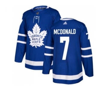 Men Adidas Toronto Maple Leafs #7 Lanny McDonald Blue Home Authentic Stitched NHL Jersey
