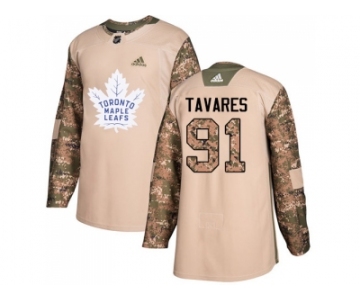 Men Adidas Toronto Maple Leafs #91 John Tavares Camo Authentic 2017 Veterans Day Stitched NHL Jersey
