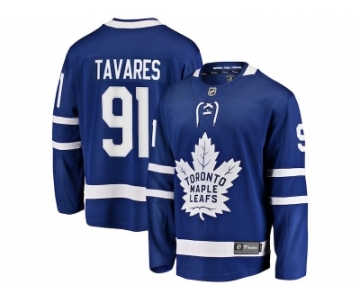Men Toronto Maple Leafs #91 John Tavares Fanatics Branded Blue Home Breakaway Player Jerseys