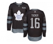 Men's Adidas Toronto Maple Leafs #16 Darcy Tucker Authentic Black 1917-2017 100th Anniversary NHL Jersey