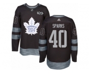 Men's Adidas Toronto Maple Leafs #40 Garret Sparks Authentic Black 1917-2017 100th Anniversary NHL Jersey