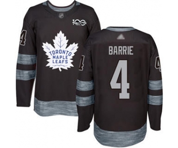Men's Maple Leafs #4 Tyson Barrie Black 1917-2017 100th Anniversary Stitched Hockey Jersey