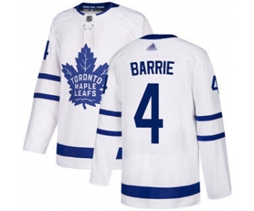 Men's Maple Leafs #4 Tyson Barrie White Road Stitched Hockey Jersey