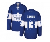 Men's Reebok Toronto Maple Leafs #13 Mats Sundin Authentic Royal Blue 2017 Centennial Classic NHL Jersey