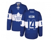 Men's Reebok Toronto Maple Leafs #14 Dave Keon Authentic Royal Blue 2017 Centennial Classic NHL Jersey