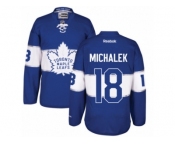 Men's Reebok Toronto Maple Leafs #18 Milan Michalek Authentic Royal Blue 2017 Centennial Classic NHL Jersey