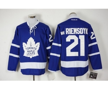 Men's Reebok Toronto Maple Leafs #21 James Van Riemsdyk Authentic Royal Blue New Third NHL Jersey