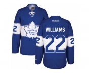 Men's Reebok Toronto Maple Leafs #22 Tiger Williams Authentic Royal Blue 2017 Centennial Classic NHL Jersey