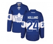 Men's Reebok Toronto Maple Leafs #24 Peter Holland Authentic Royal Blue 2017 Centennial Classic NHL Jersey