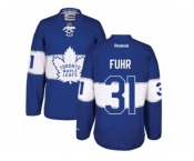 Men's Reebok Toronto Maple Leafs #31 Grant Fuhr Authentic Royal Blue 2017 Centennial Classic NHL Jersey