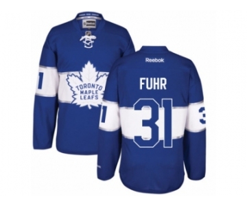 Men's Reebok Toronto Maple Leafs #31 Grant Fuhr Authentic Royal Blue 2017 Centennial Classic NHL Jersey