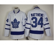 Men's Reebok Toronto Maple Leafs #34 Auston Matthews Authentic White Third NHL Jersey