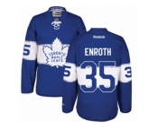 Men's Reebok Toronto Maple Leafs #35 Jhonas Enroth Authentic Royal Blue 2017 Centennial Classic NHL Jersey