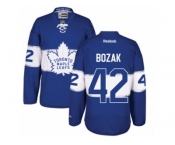Men's Reebok Toronto Maple Leafs #42 Tyler Bozak Authentic Royal Blue 2017 Centennial Classic NHL Jersey