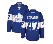 Men's Reebok Toronto Maple Leafs #47 Leo Komarov Authentic Royal Blue 2017 Centennial Classic NHL Jersey