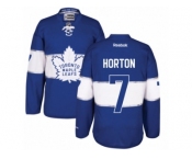 Men's Reebok Toronto Maple Leafs #7 Tim Horton Authentic Royal Blue 2017 Centennial Classic NHL Jersey