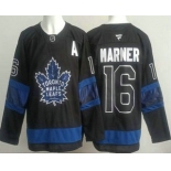 Men's Toronto Maple Leafs #16 Mitch Marner Black Alternate Authentic Jersey