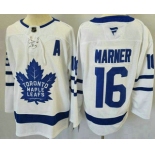 Men's Toronto Maple Leafs #16 Mitch Marner White Authentic Jersey
