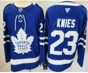 Men's Toronto Maple Leafs #23 Matthew Knies Blue Authentitc Jersey Men's Toronto Maple Leafs #23 Matthew Knies Blue Authentitc Jersey