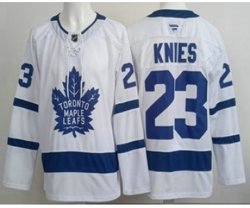 Men's Toronto Maple Leafs #23 Matthew Knies White Authentitc Jersey