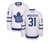 Men's Toronto Maple Leafs #31 Frederik Andersen White Away NHL Jersey