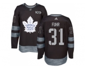 Men's Toronto Maple Leafs #31 Grant Fuhr Black 1917-2017 100th Anniversary Stitched NHL Jersey