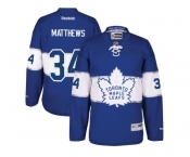 Men's Toronto Maple Leafs #34 Auston Matthews Blue 2017 Centennial Classic Stitched NHL Jersey