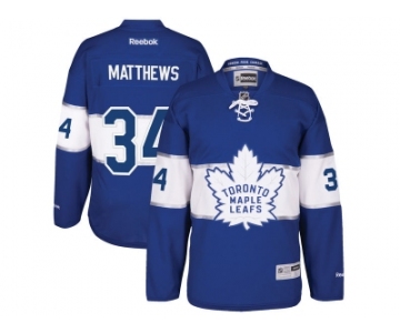 Men's Toronto Maple Leafs #34 Auston Matthews Blue 2017 Centennial Classic Stitched NHL Jersey