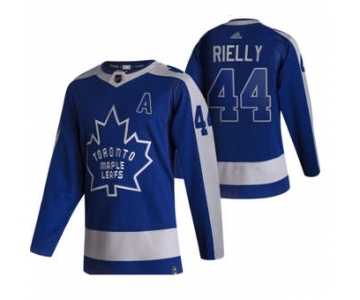 Men's Toronto Maple Leafs #44 Morgan Rielly Blue 2020-21 Reverse Retro Alternate Hockey Jersey