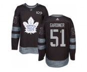 Men's Toronto Maple Leafs #51 Jake Gardiner Black 1917-2017 100th Anniversary Stitched NHL Jersey