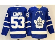 Men's Toronto Maple Leafs #53 Easton Cowan Blue 2026 Stitched Hockey Jersey Men's Toronto Maple Leafs #53 Easton Cowan Blue 2026 Stitched Hockey Jersey